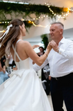 Elegant Simple White Square-neck Straps A-Line Ankle-length Wedding Dress HZ1024