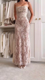 Sexy Sisters Strapless Lace Mermaid Ankle-Length Ball Gown HZ1024