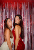 Shiny Spaghetti Strap Sleeveless Sequin Slit Long Prom Dress Evening Dress HZ1024