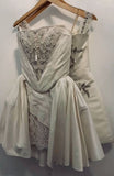 Vintage White Spaghetti Strap Short Party Dress Homecoming Dress HZ1024